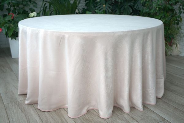 Кругла скатертина, персиковий d-330 см.