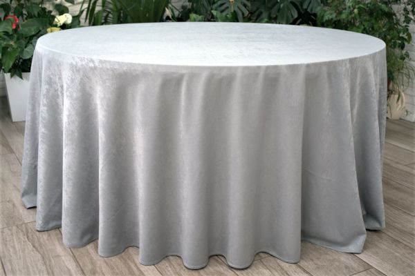 Кругла скатертина, сіра d-330 см.