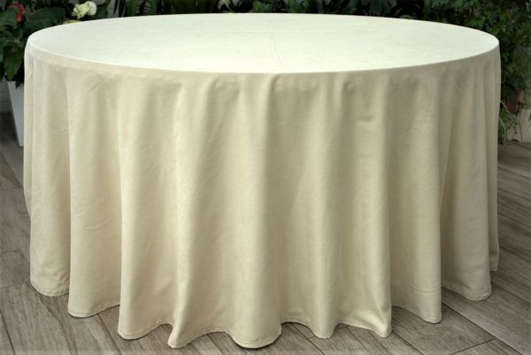 Кругла скатертина, світло-бежева d-330 см.
