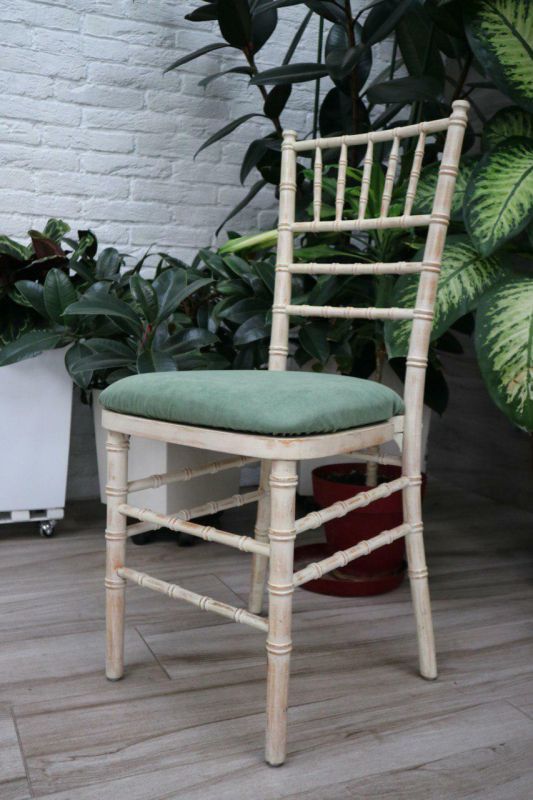 Стілець «Chiavari» чайна троянда з оливковим чохлом